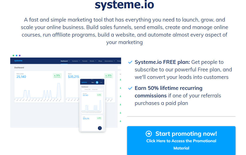systeme.io review - 比clickfunnel还有好用又便宜的all in one system